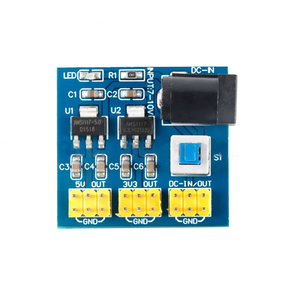Spannungswandler Power Adapter Modul 12V auf 3.3V/5V/12V AMS1117