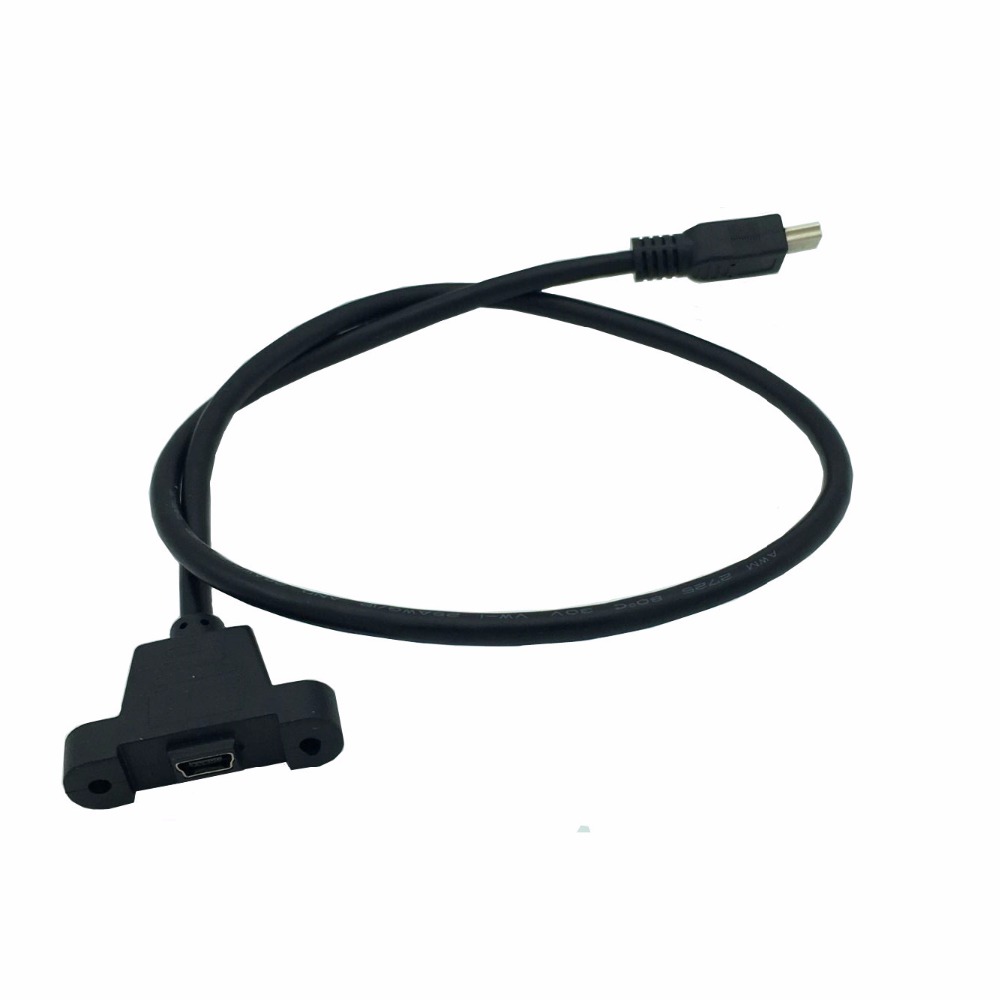 USB Mini Stecker auf USB Mini Buchse Extension Panel Mount 50 cm