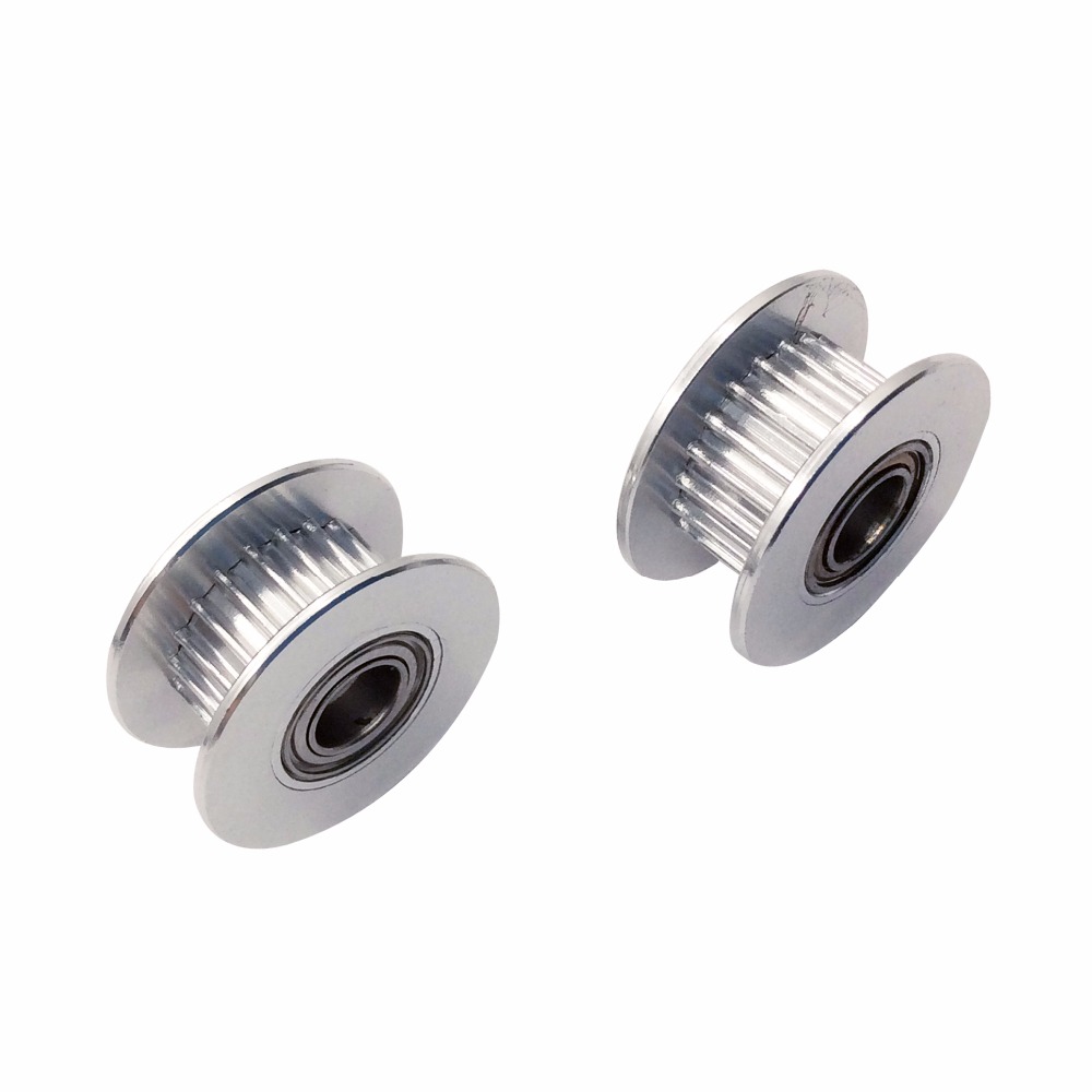 GT2 Riemenscheibe 20 Zähne 5mm Bohrung mit Dual Kugellager