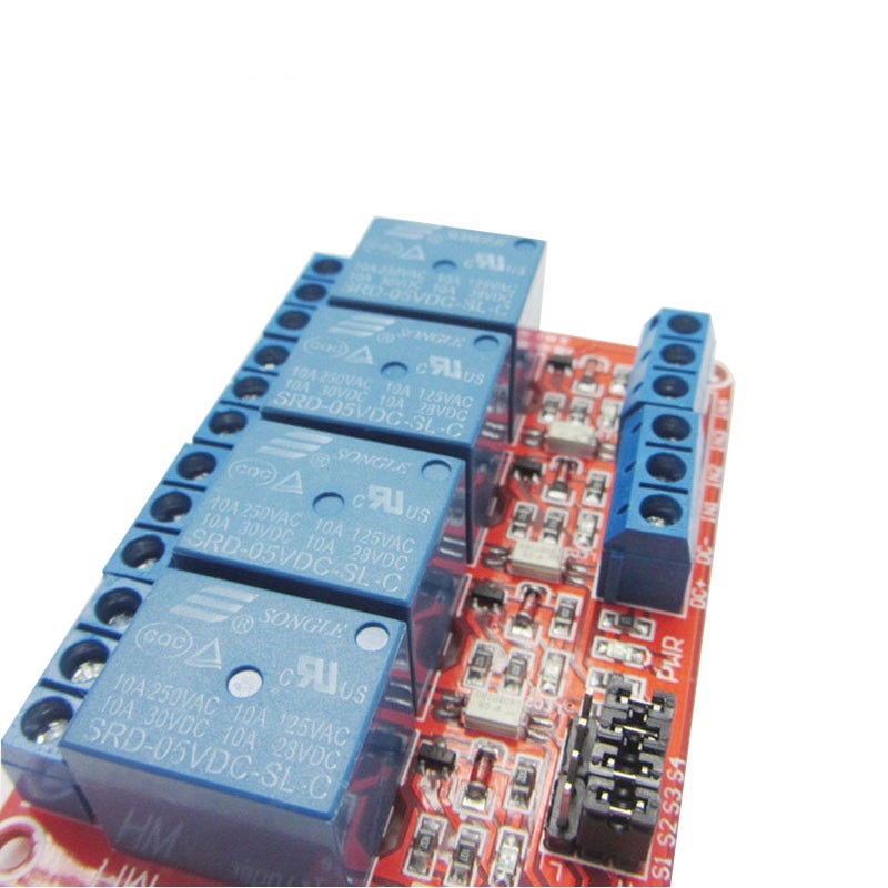 4 Kanal Relais Modul 5V High / Low Level Trigger einstellbar