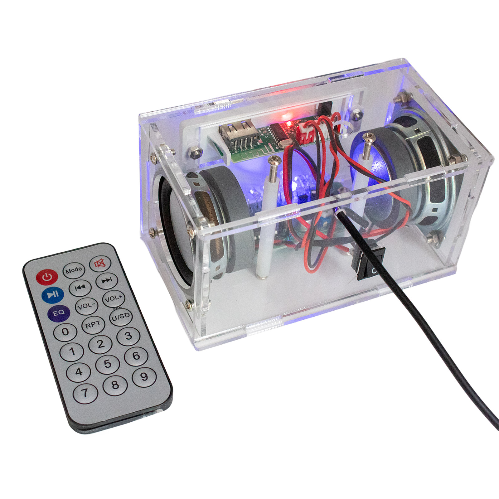 Bausatz DIY Bluetooth Stereo-Lautsprecher mit LEDs und Fernbedienung – Bild 3