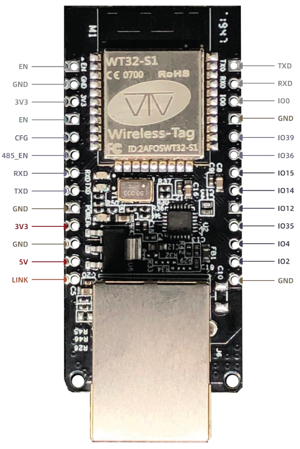 WT32-ETH01 ESP32 Modul mit Ethernet/Bluetooth/WiFi