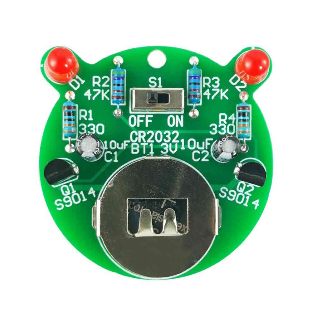 Bausatz LED-Blinklampe Transistorschaltung 3V Übungsplatine
