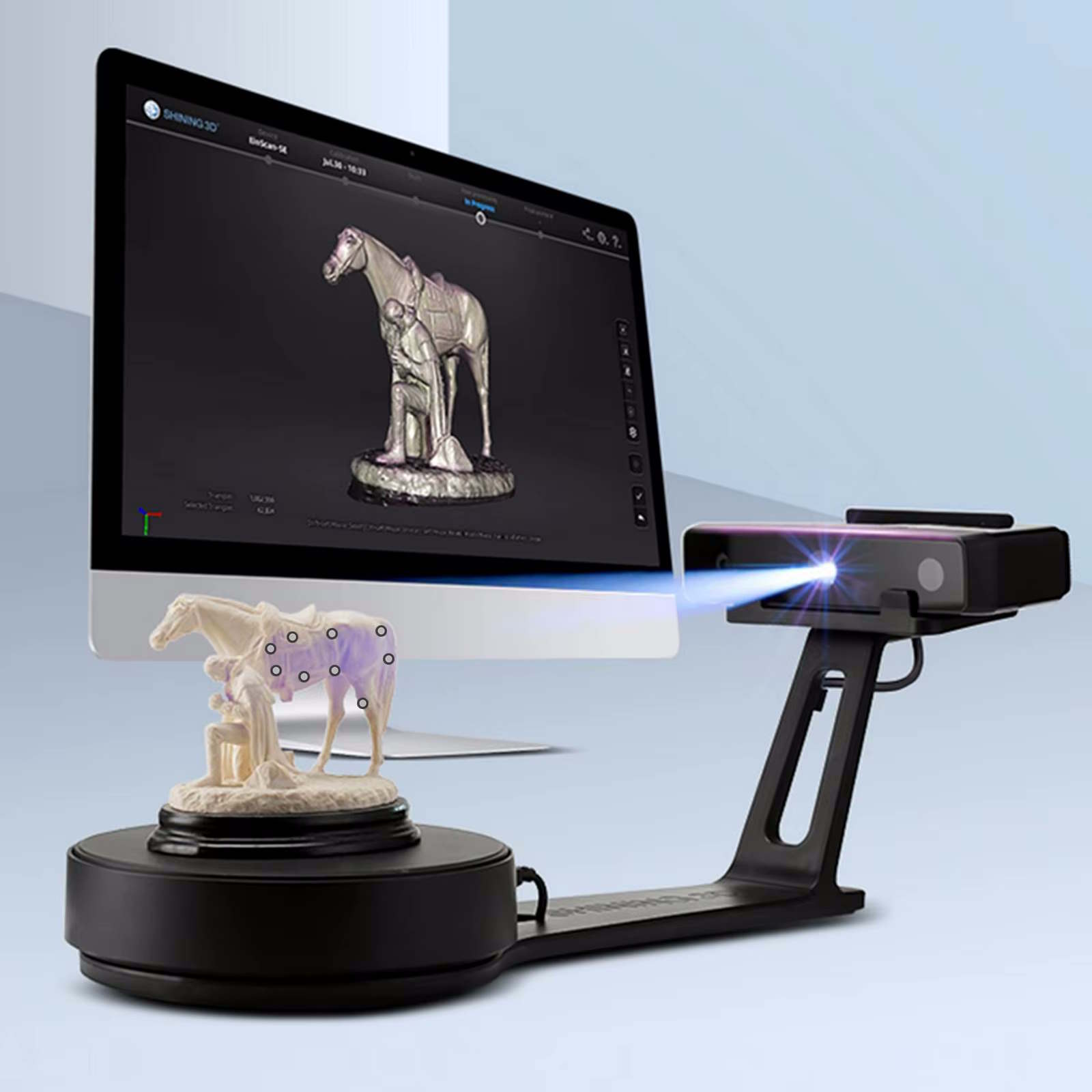 3D Scanner Positionierungssticker 3x6 mm – Markerpunkte Set (5 Bögen)