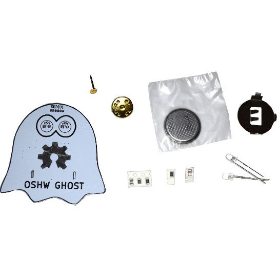 Olimex Opensource Hardware Geist Anstecknadel mit 2 LEDs Bausatz