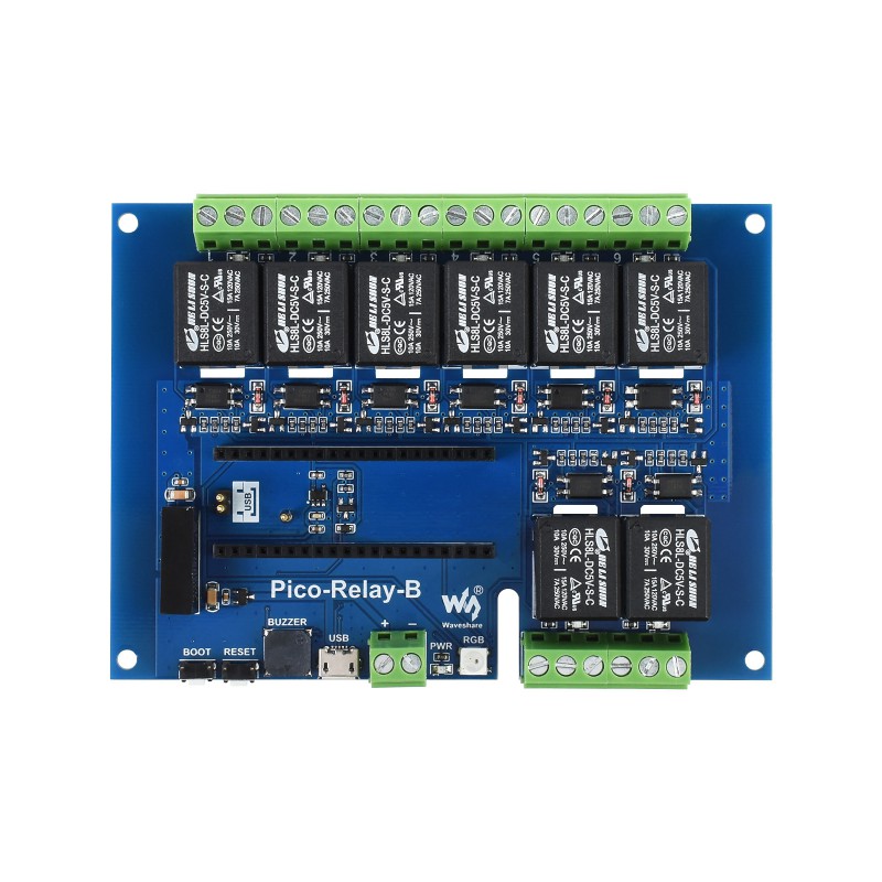 Waveshare Industrielles 8 Kanal Relais für Raspberry Pi Pico