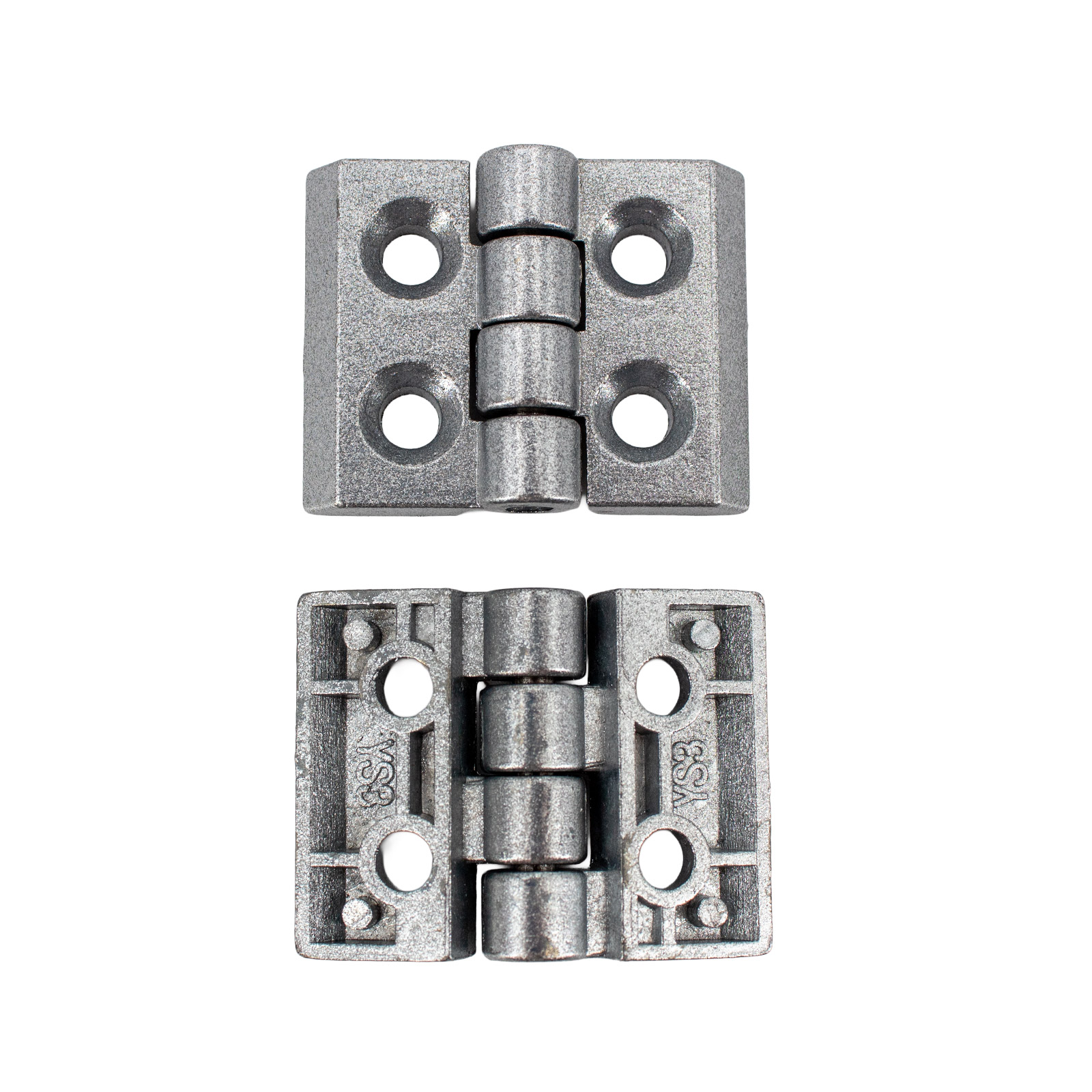 2x Metall Scharniere für 2020 Aluminiumprofile Silber