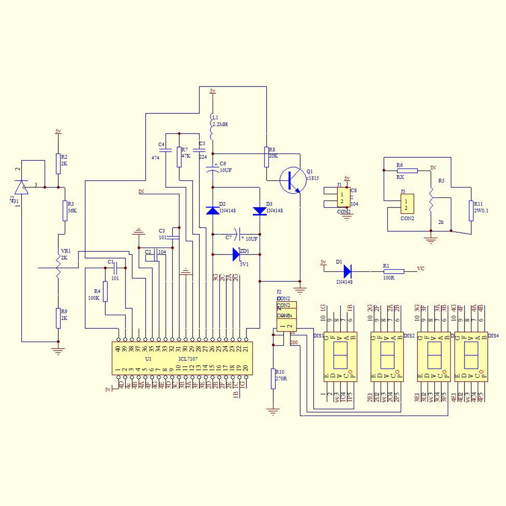 ICL7107 Digitaler Voltmeter Modul 5V – Bild 3