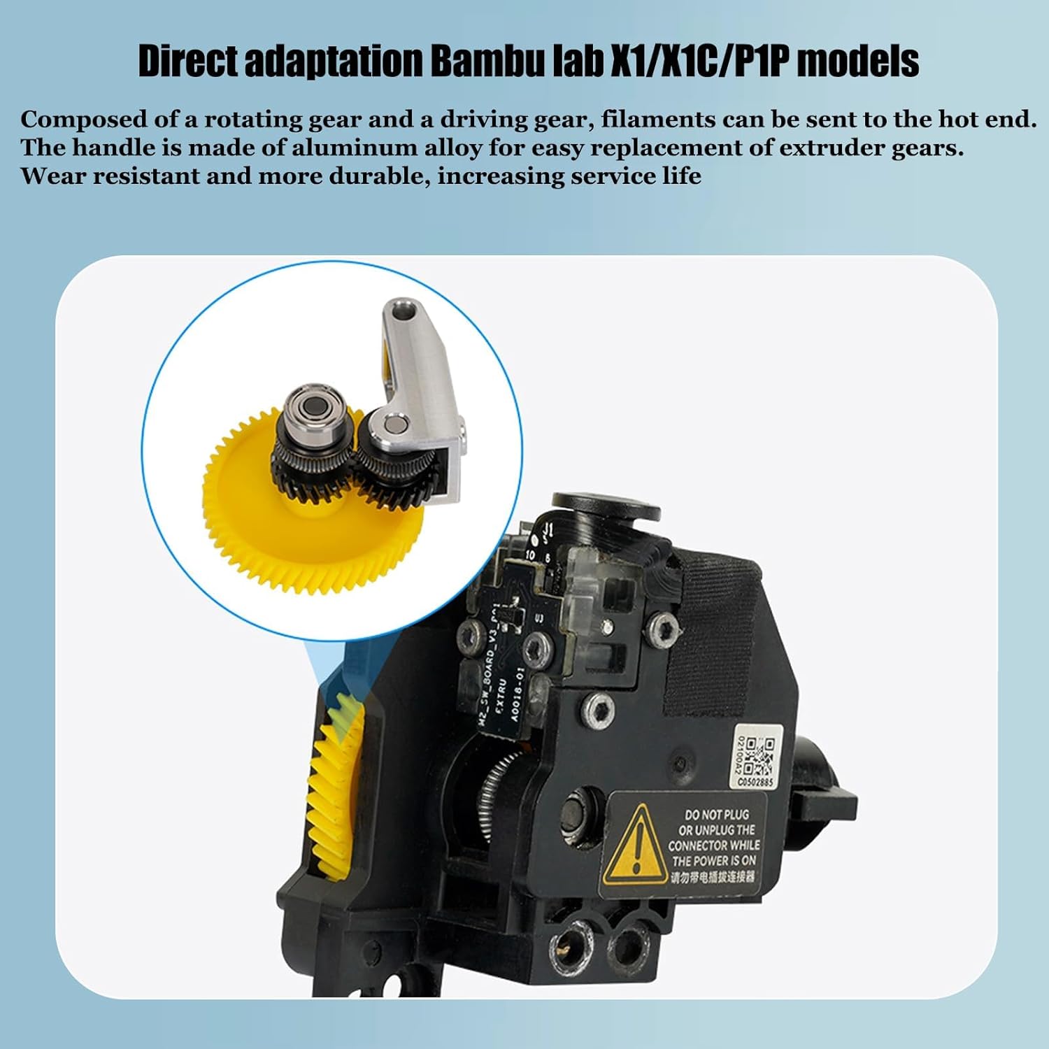 Upgrade Extruder Getriebe für Bambu Lab X1C P1S P1P