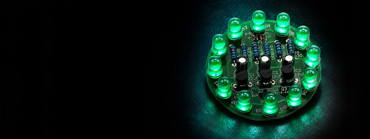 Banner LED Lauflicht grün