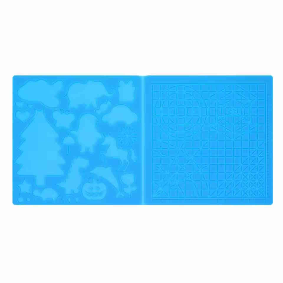 3D-Druck Stift Silikon Unterlage mit Vorlagen für Kinder und Anfänger 41x20 cm Blau