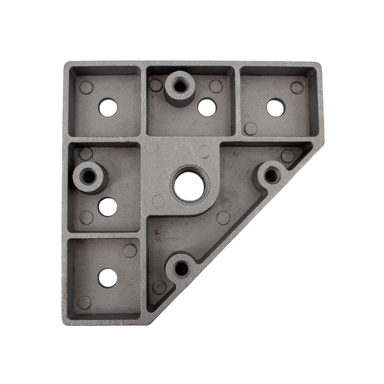 Stellfuß-Basis 4040 mit M16-Gewinde für Aluminiumprofile 58 x 58mm  Lochabstand