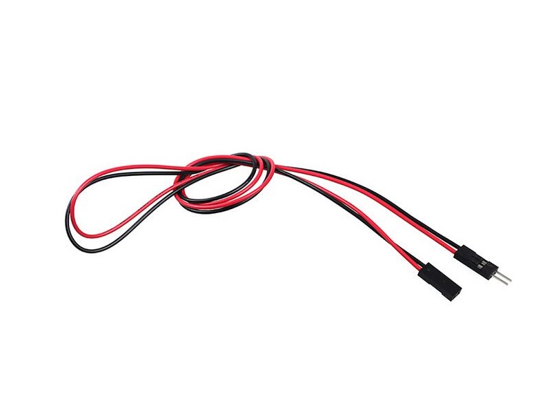 2-Pin Jumper Kabel Buchse auf Stecker 50 cm 2.54 mm