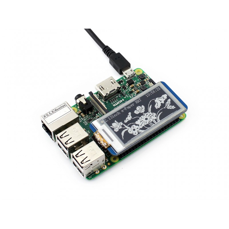 Waveshare 2.13" 250x122 e-Paper Display HAT für Raspberry Pi