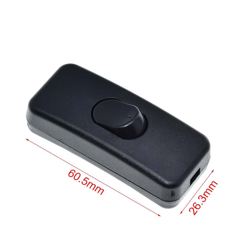 Inline-Kabelschalter EIN/AUS Schwarz für Lampenkabel