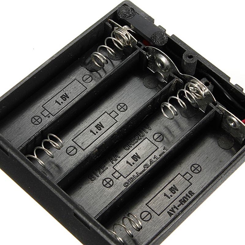 Batteriehalter für 4x AA Batterien 6V mit An/Aus-Schalter