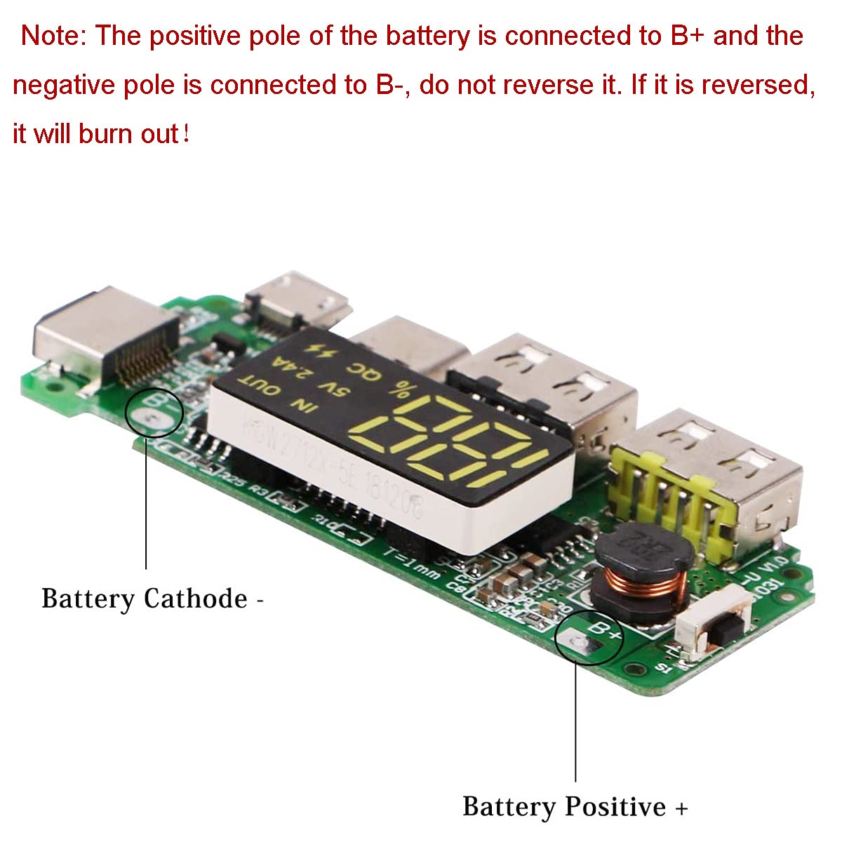 Dual USB Lithium 18650 Batterie Ladegerät Modul Step-Up Buck Converter 5V