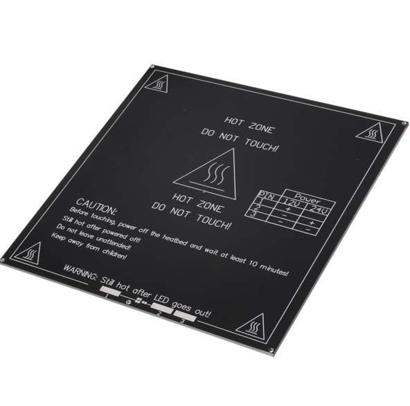 MK3 Heizbett  214x214 mm 12V / 24V (schwarz)