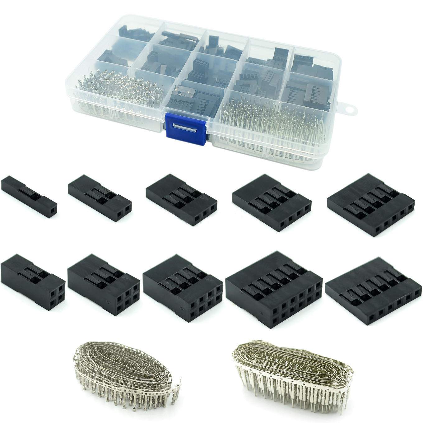 Dupont Buchsen Stecker + Crimp Kontakte 650 Teile Set