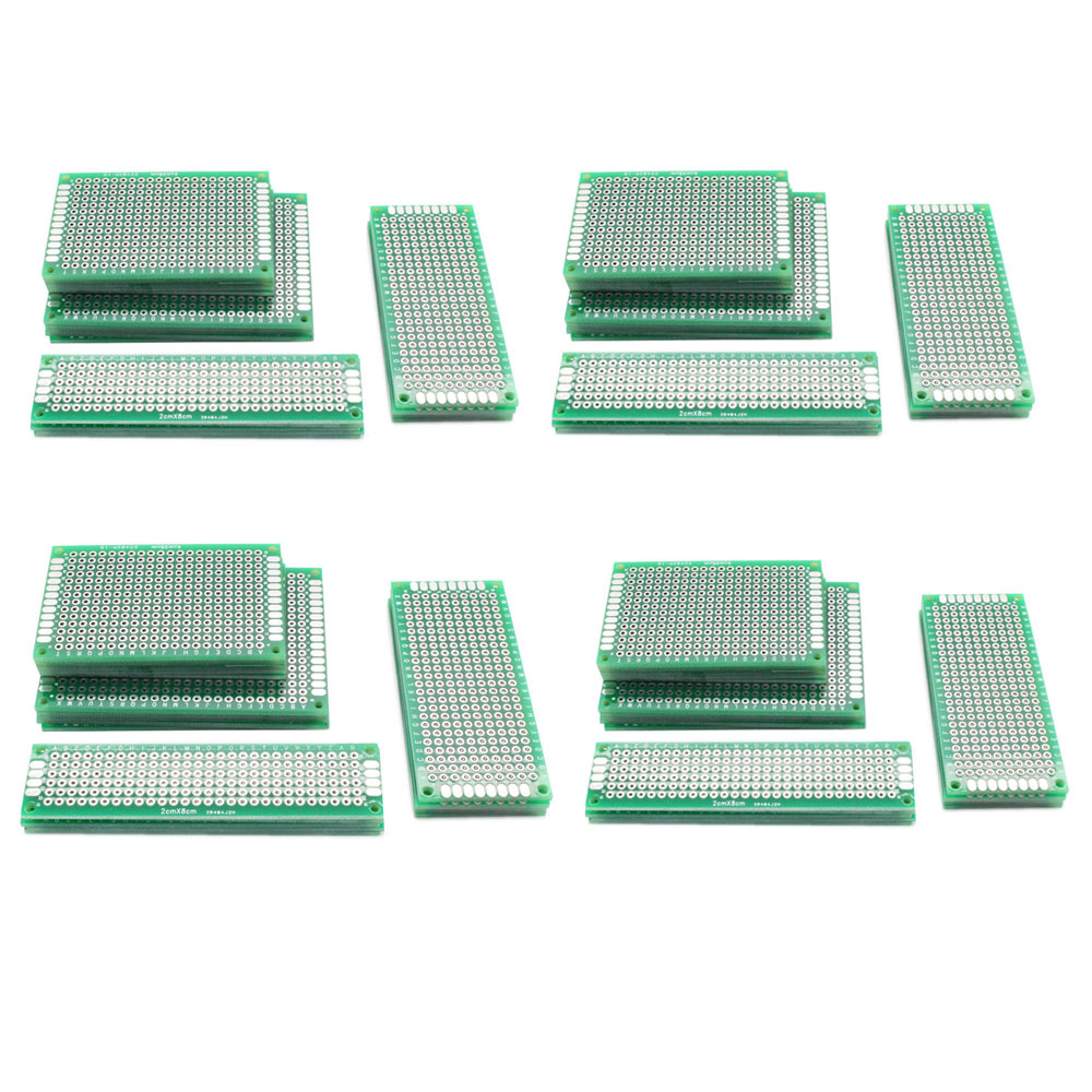 20er Set Doppelseitige Lochrasterplatinen