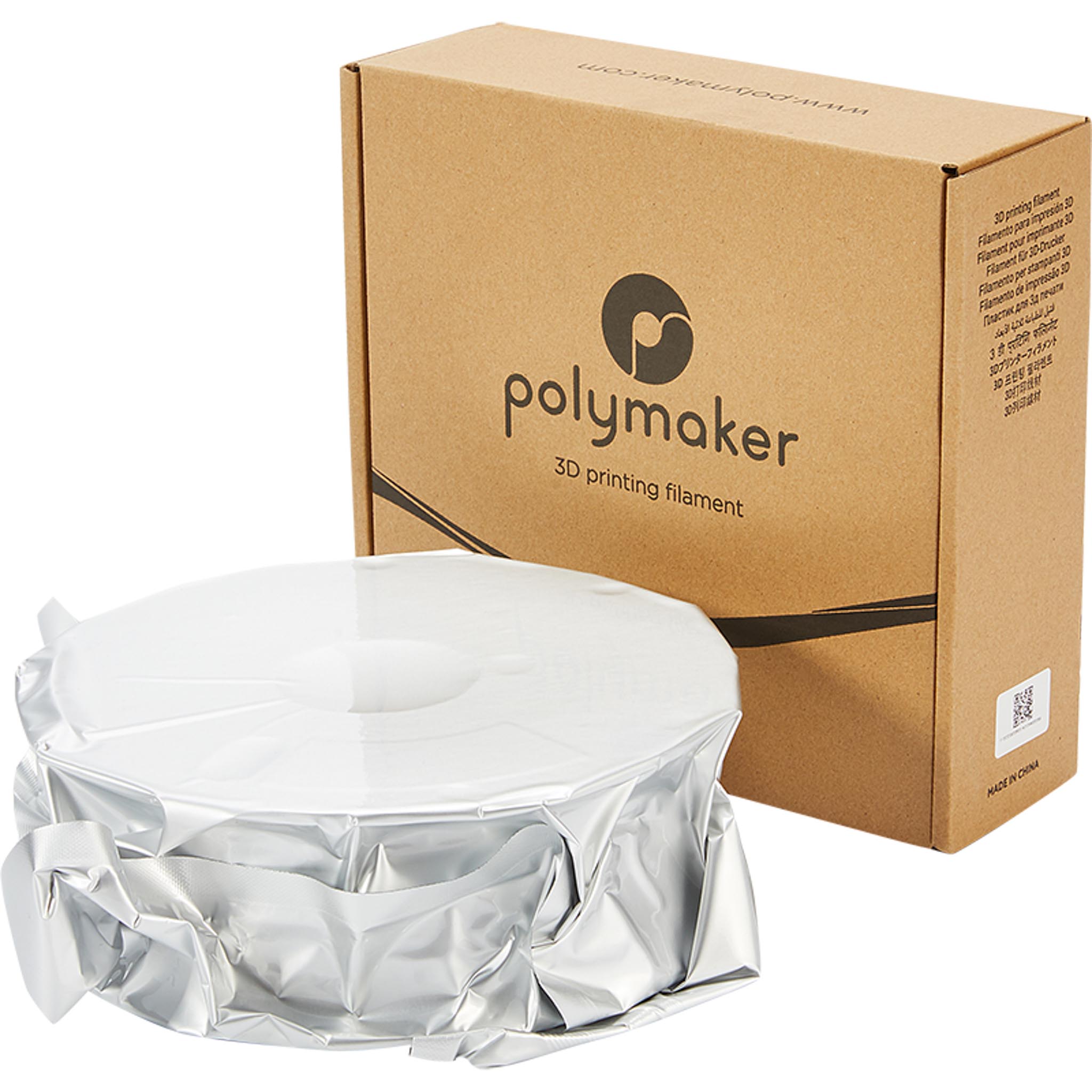 Polymaker PolyLite PETG Filament Weiss 1.75mm 1kg