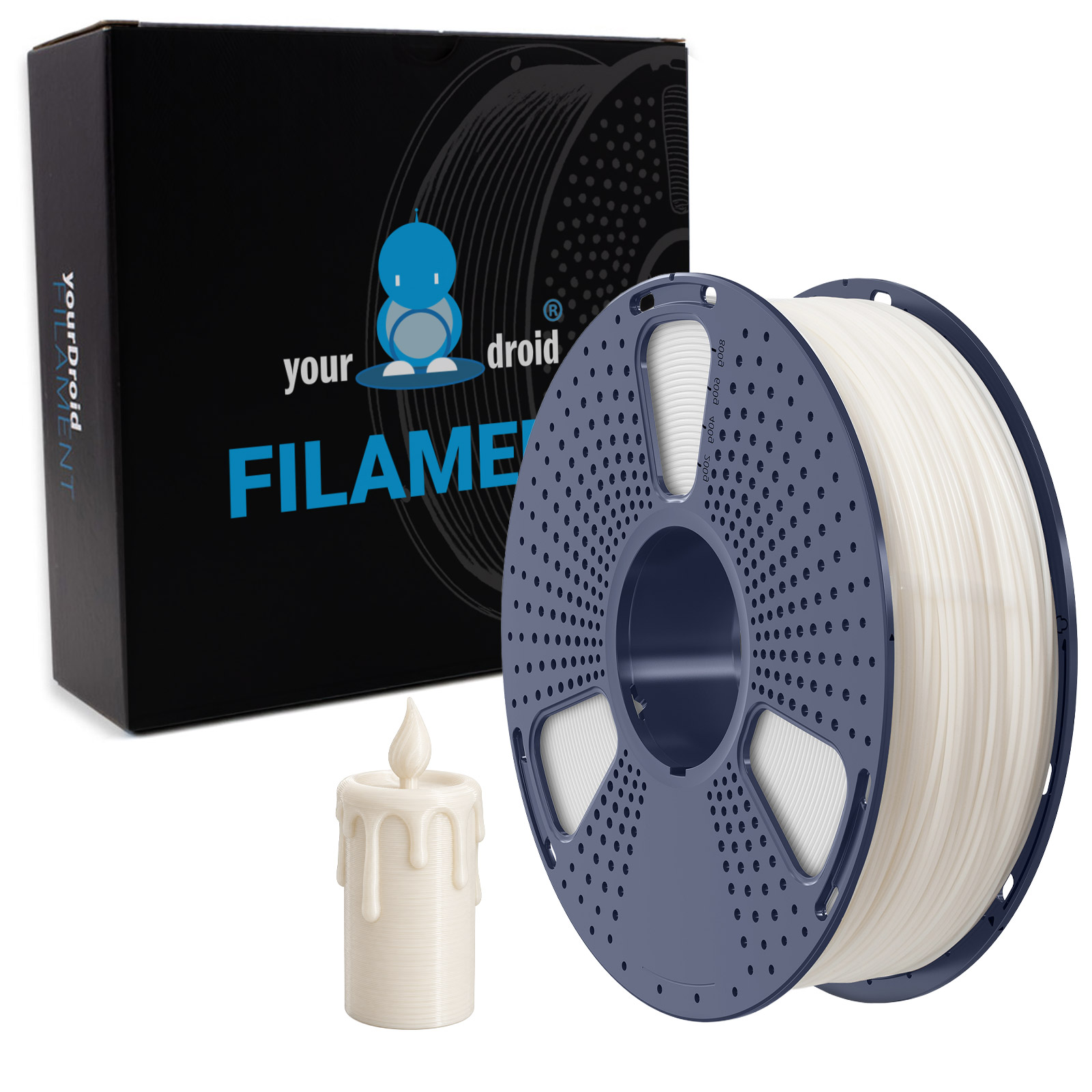 yourDroid TPU 90A Filament Weiss 1.75mm 1kg