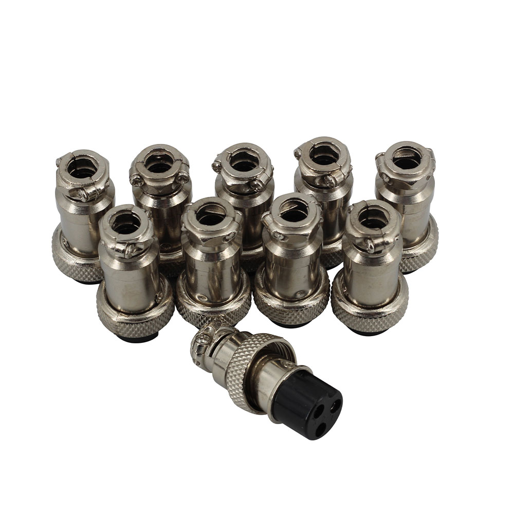 10x GX16 3 Pin Stecker + Buchse