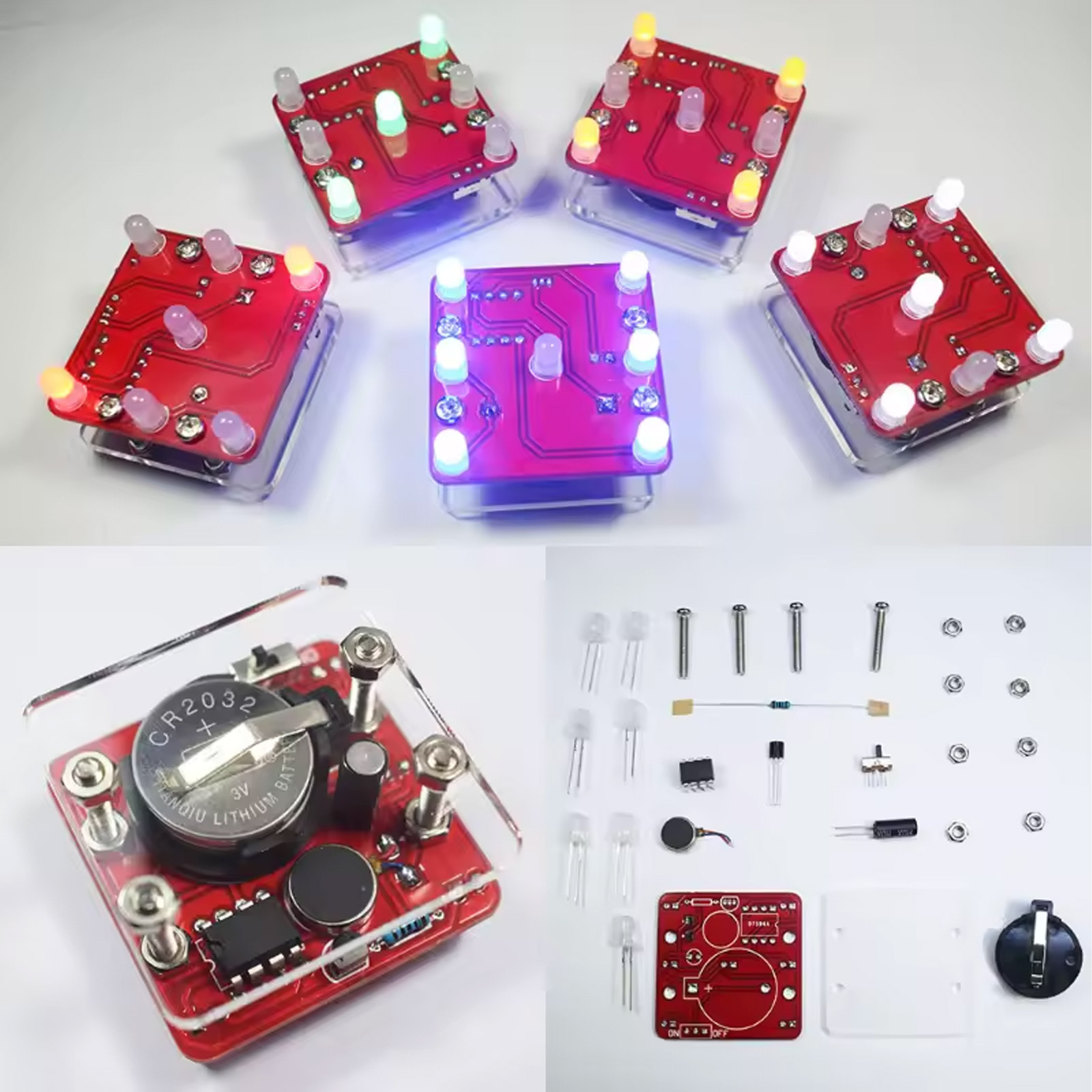Bausatz Digitaler LED Würfel (Weiss)