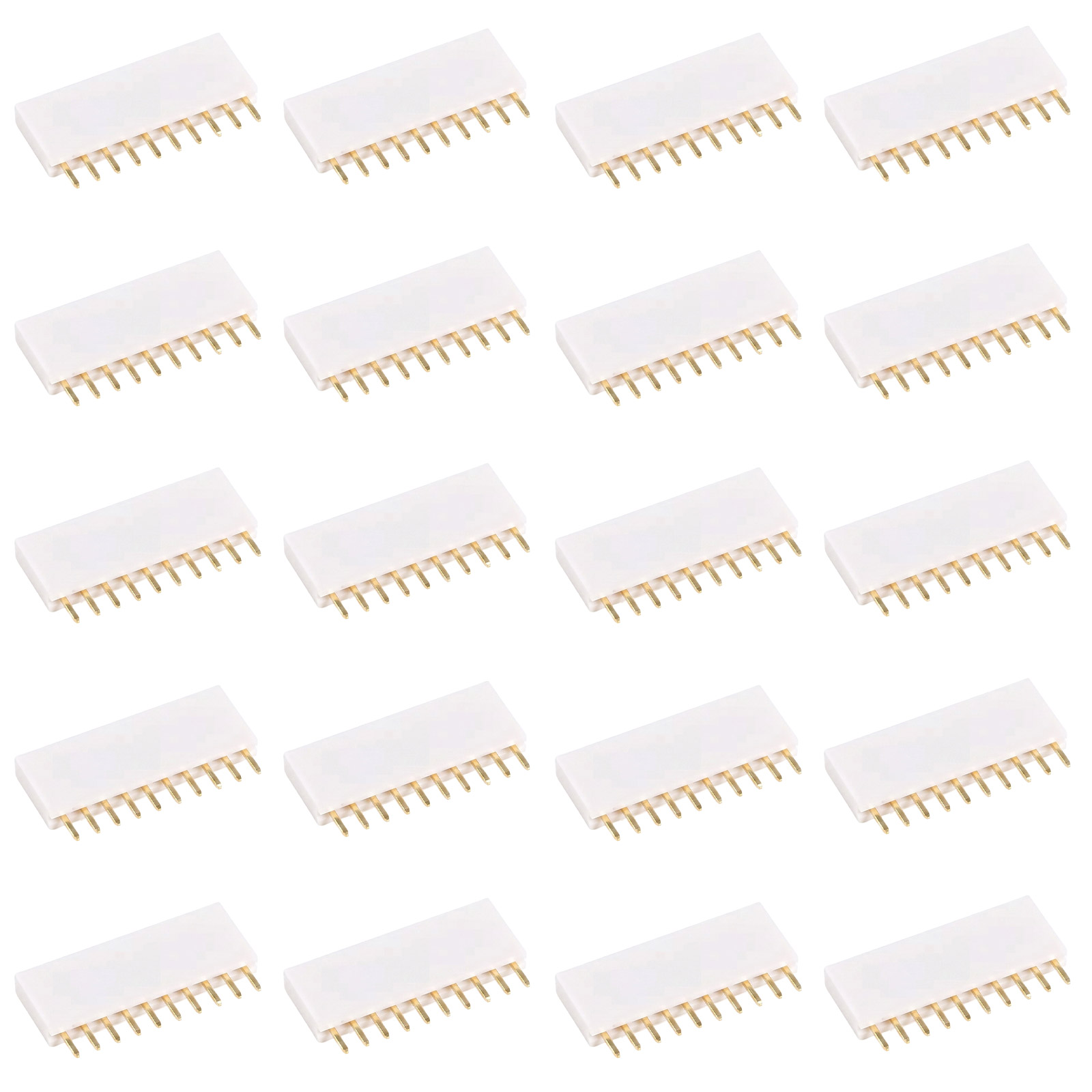 20x Buchsenleiste 10-polig 2,54mm weiß
