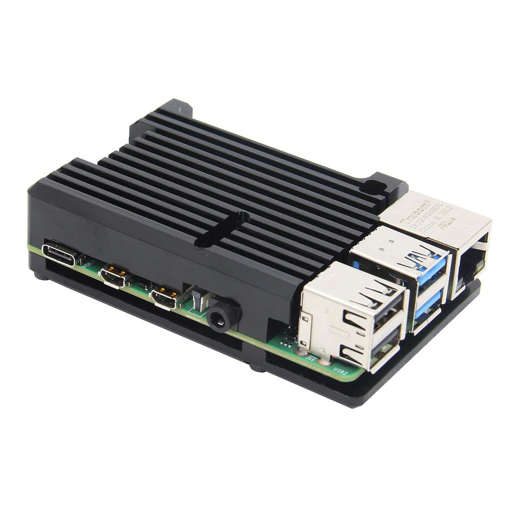 Armor Aluminium Gehäuse (Schwarz) für Raspberry Pi 4B