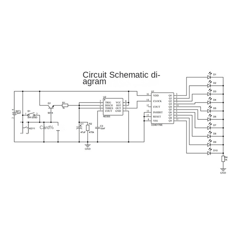 Bausatz Elektronisches Glücksrad mit Gehäuse