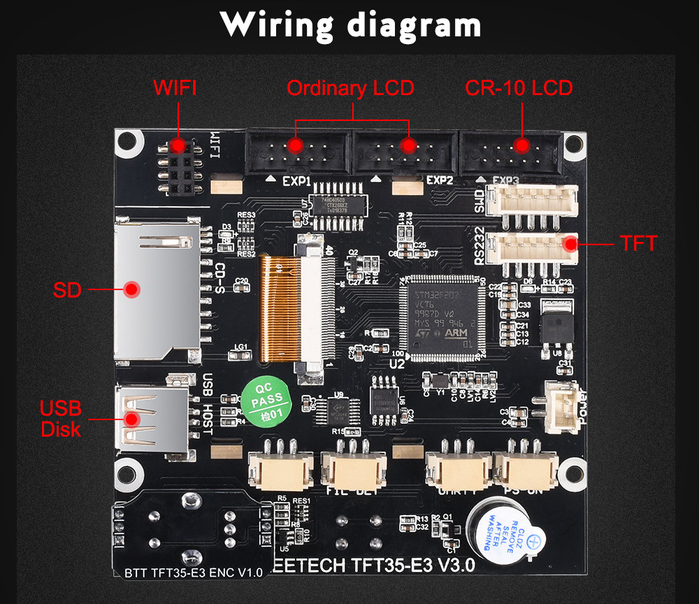 Bigtreetech TFT-35-E3 Dualmodus Touchscreen LCD Display für Ender-3/5