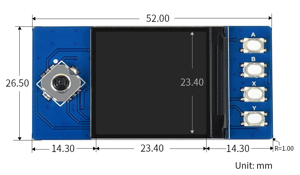 Waveshare 1.3" LCD Display Modul für Raspberry Pi Pico