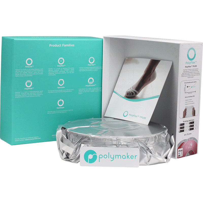 Polymaker PolyFlex TPU95 Filament Rot 1.75mm 750g