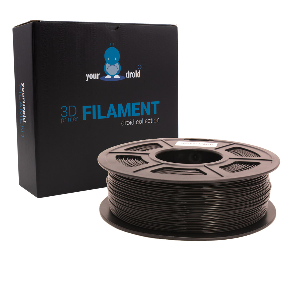 yourDroid PETG Filament Schwarz 1.75mm 1kg