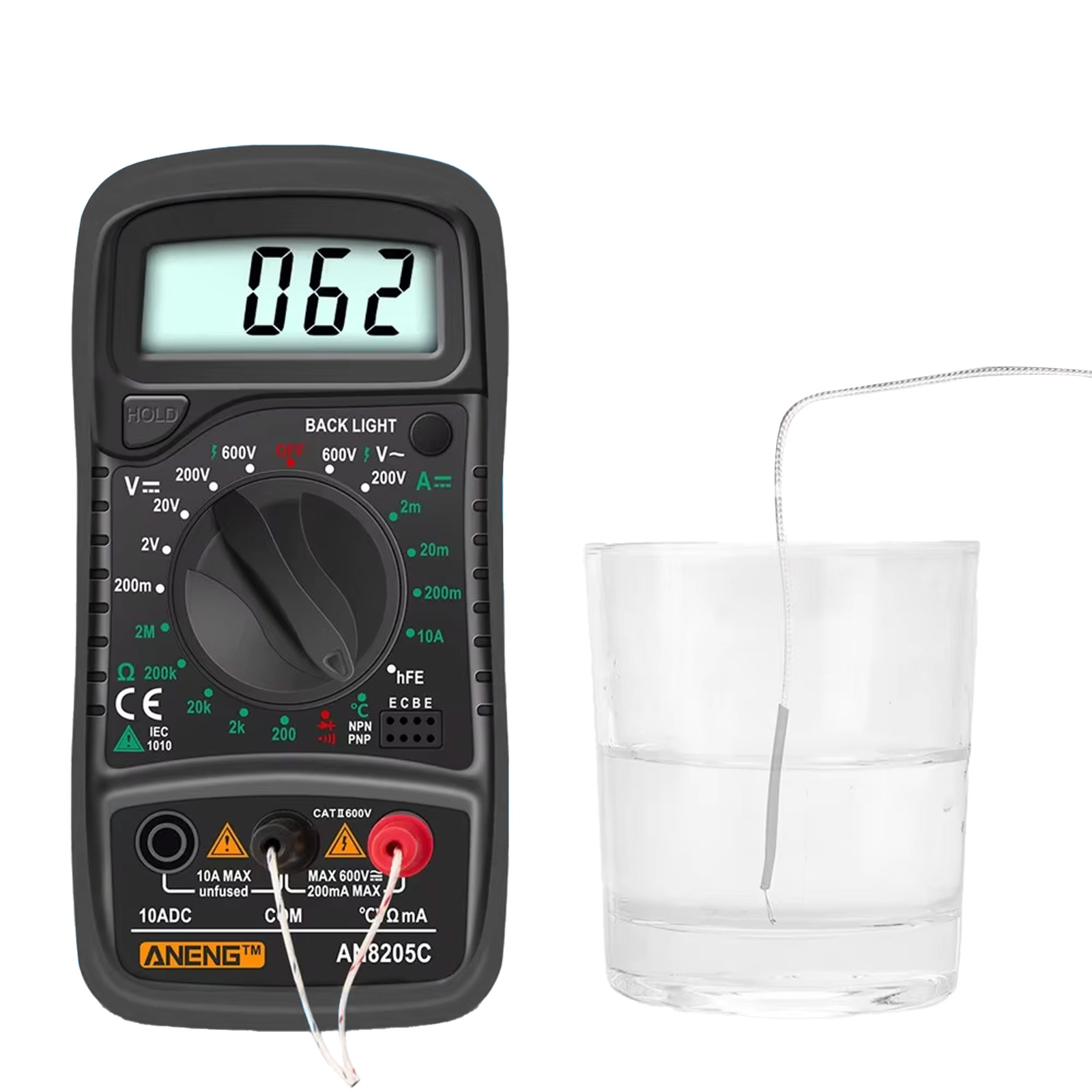 ANENG AN8205C Digitales Multimeter mit Thermometer
