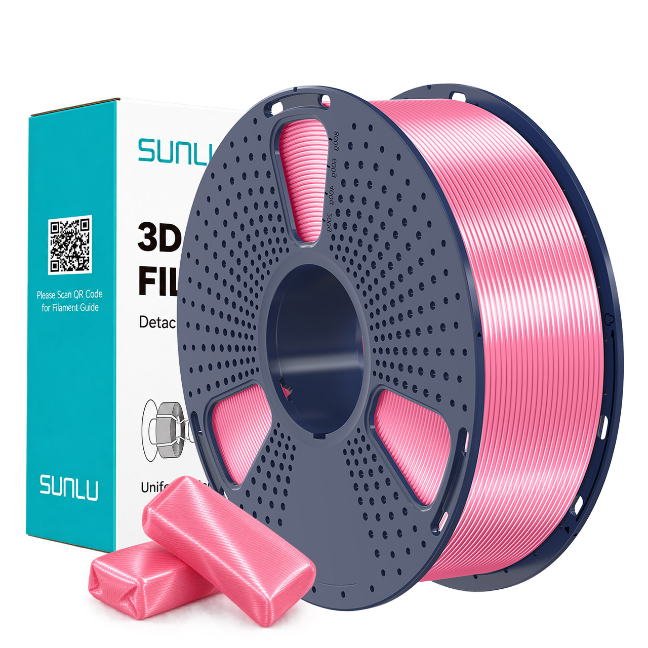 Sunlu Silk PLA+ Filament Pink 1.75mm 1kg