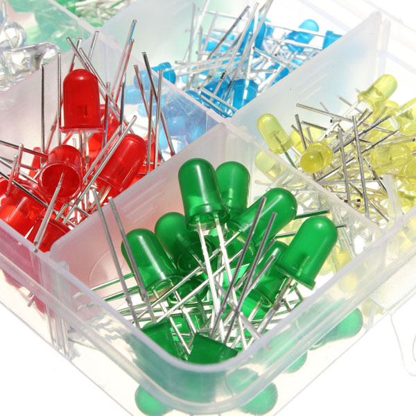 300 bunte 5mm 3mm LEDs im Kunststoffkasten sortiert