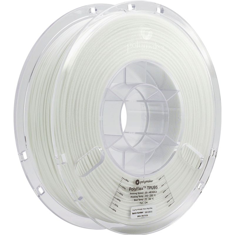 Polymaker PolyFlex TPU95 Filament Weiss 1.75mm 750g