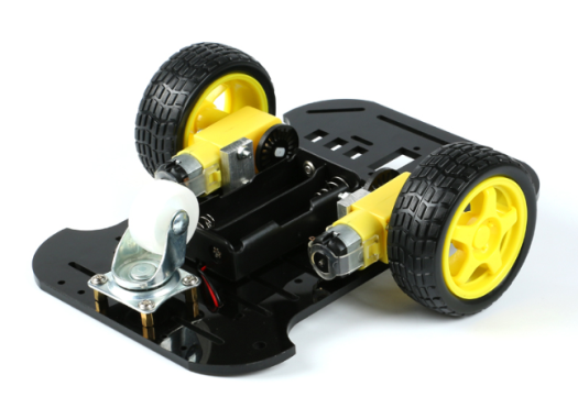 2WD Smart Car Chassis Plattform für Arduino Roboter (schwarz)