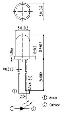 50x Infrarot-LED 5mm 940nm