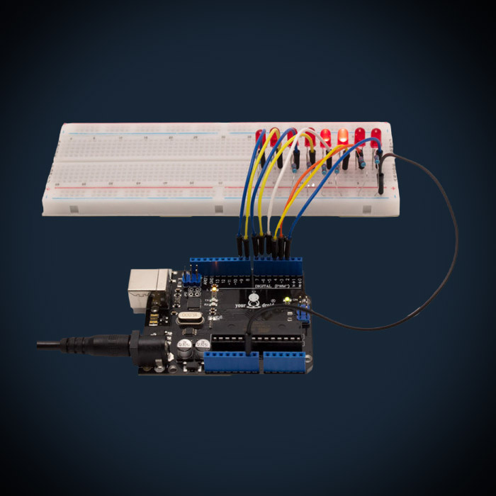 Arduino Lauflicht mit 8 LEDs