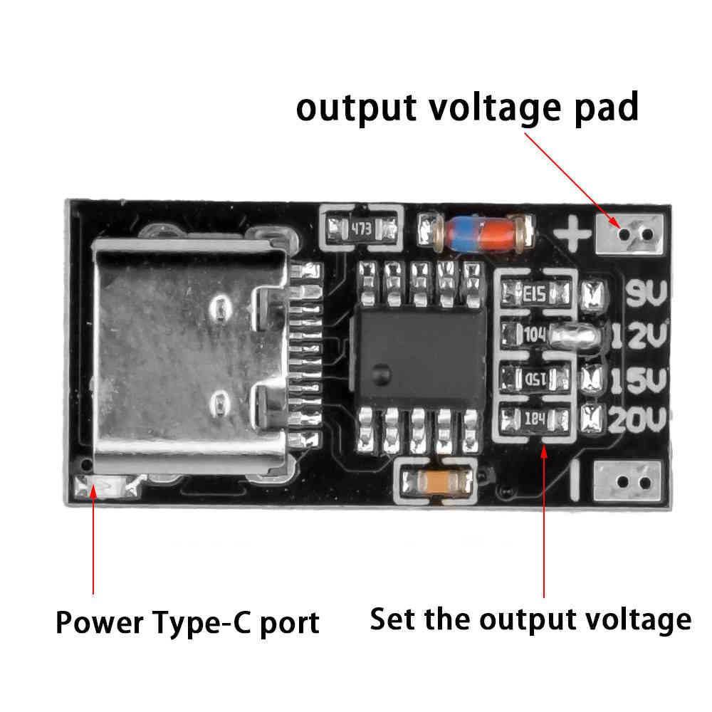 USB-C PD/QC Fast Charger Modul 9V - 20V