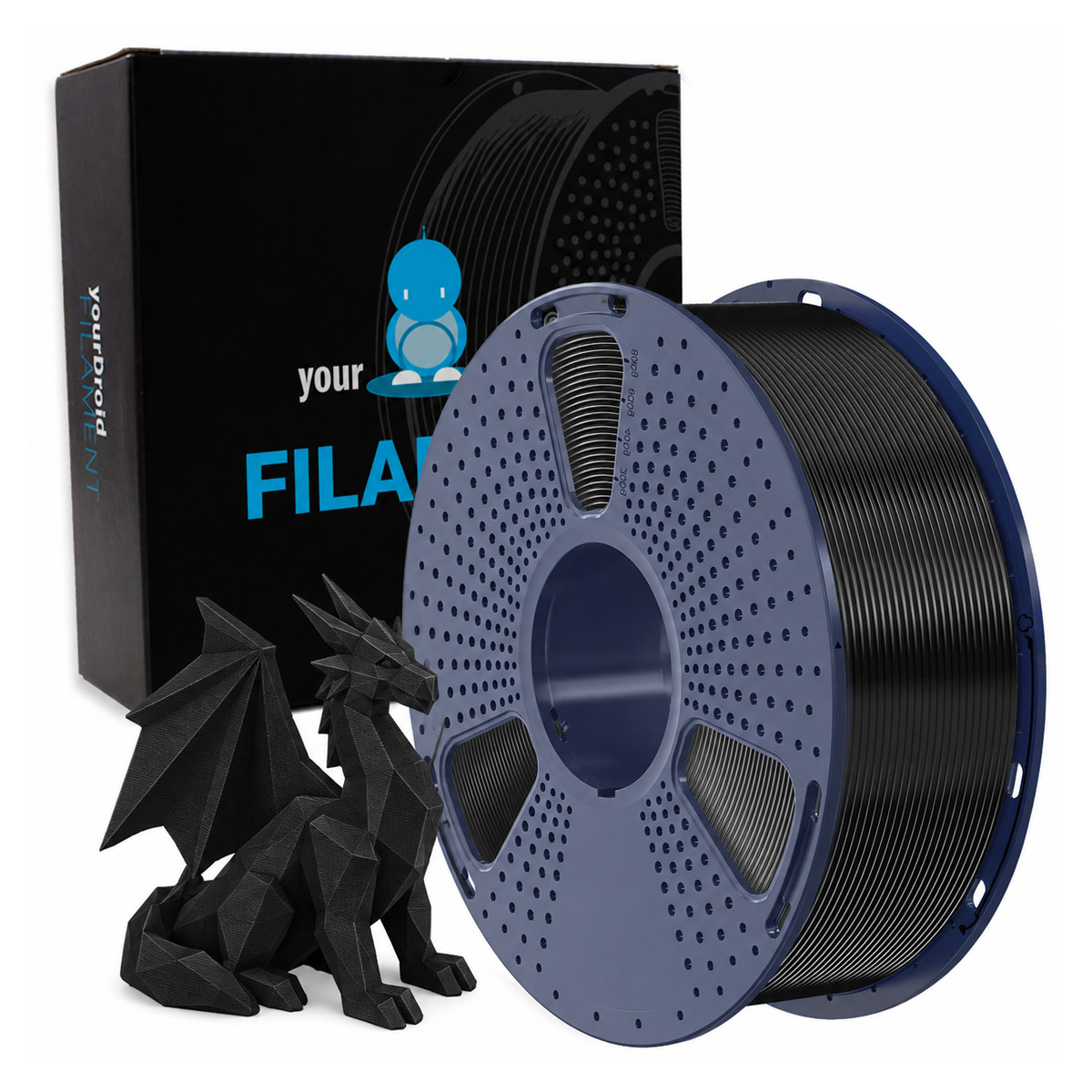 yourDroid PETG Filament Schwarz 1.75mm 1kg