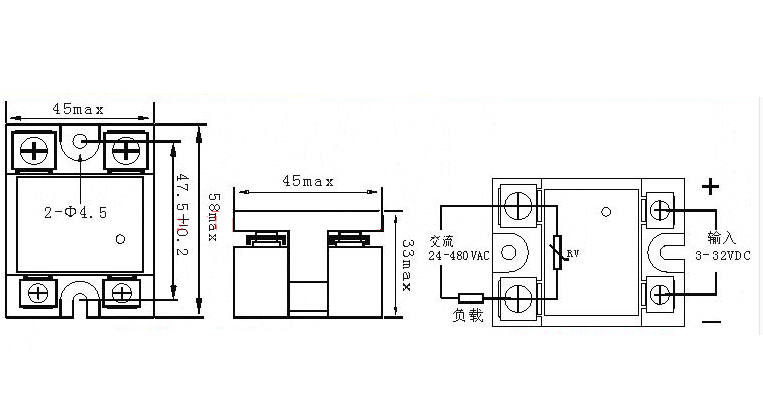 DELIXI Solid State Relais CDG1-1DA / 480VAC 40A SSR