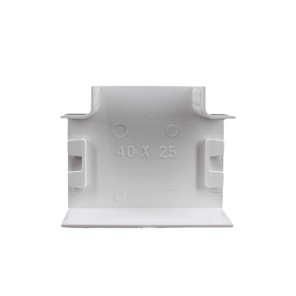 10x Kabelkanal T-Stück 40x25 weiss