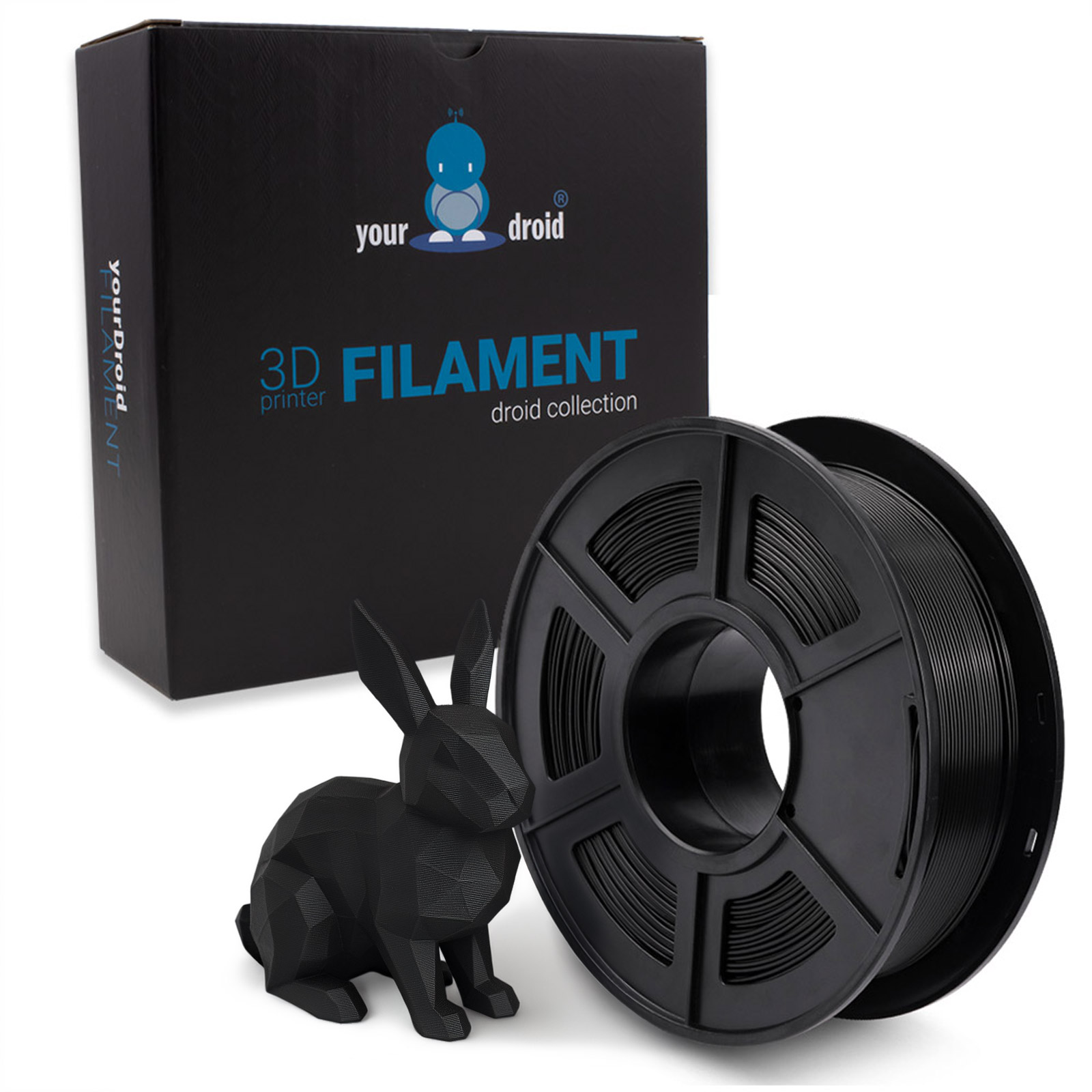 yourDroid TPU Filament Schwarz 1.75mm 1kg