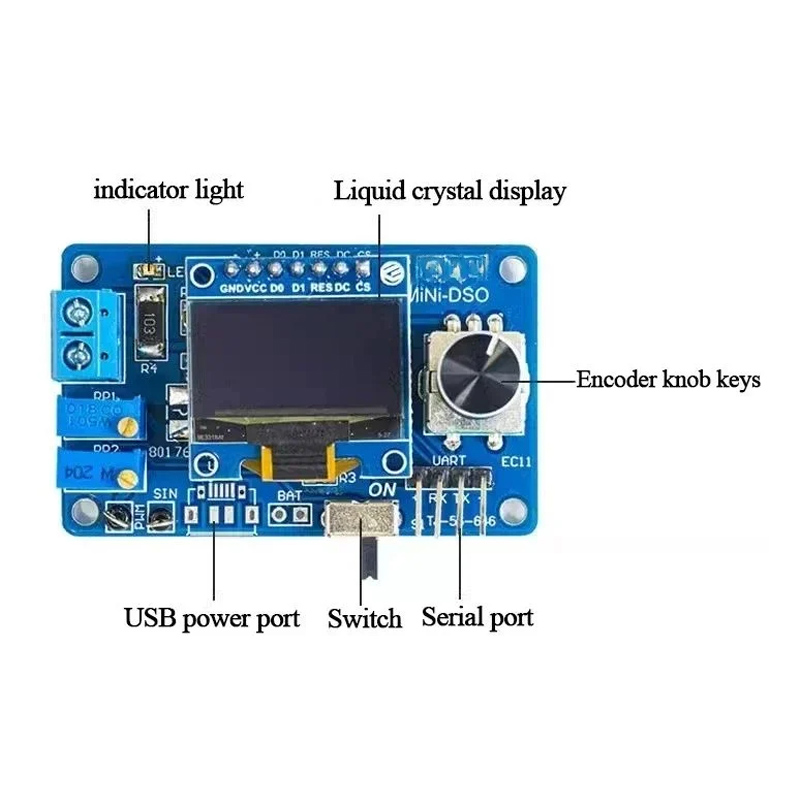 Bausatz: DIY Mini Oszilloskop mit OLED Display und STC8A8K MCU