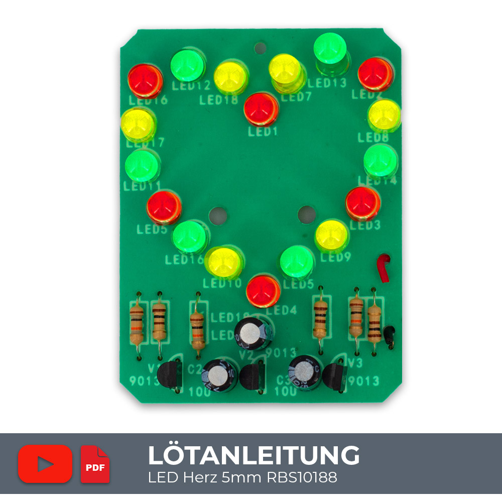 Lötanleitung LED Herz 5mm