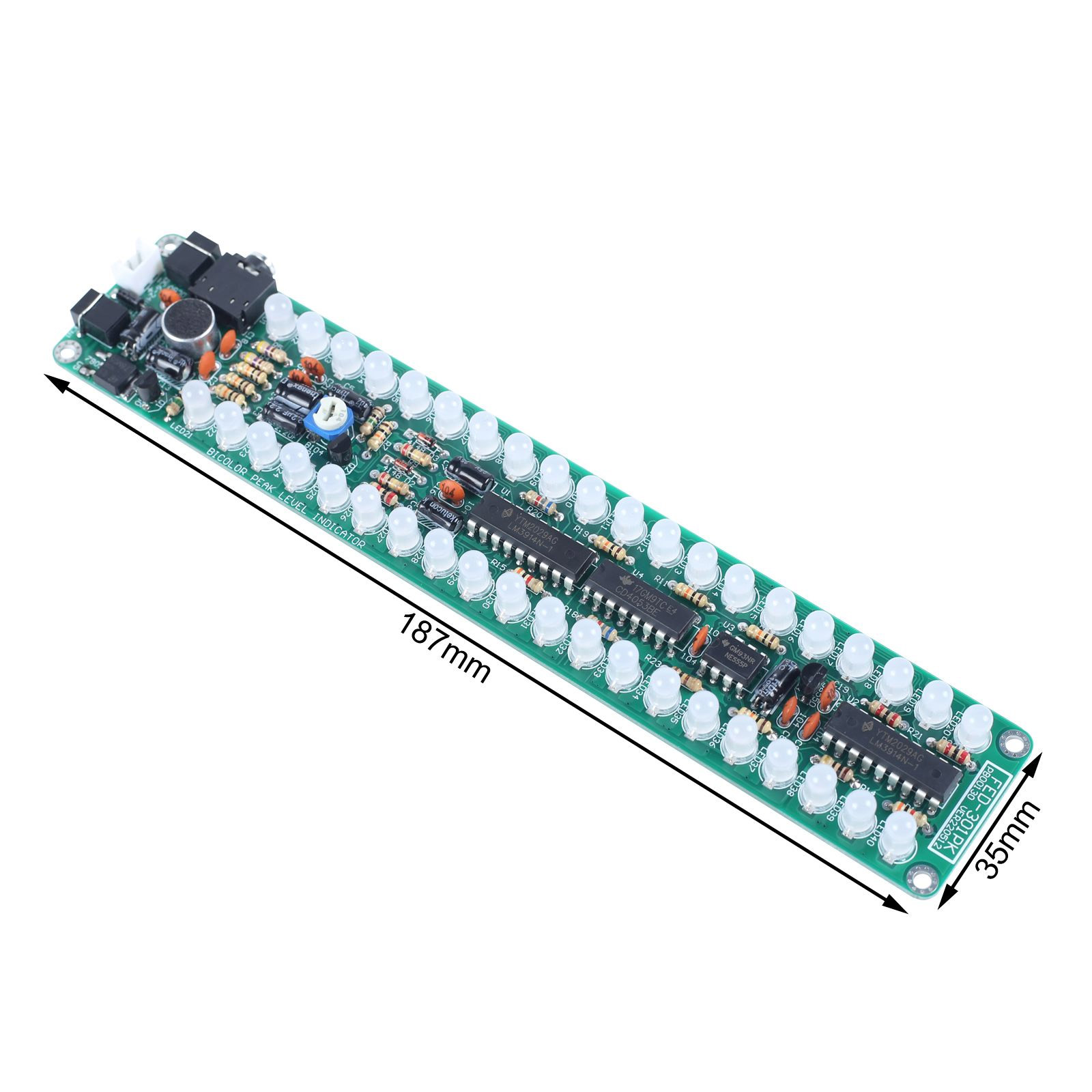 LED Musik-Spektrum Anzeige Bausatz mit LM3914 – DIY Audio Level Meter Kit zum Löten